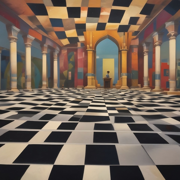 Abstract Checkered Art Print - Picture 1 of 1